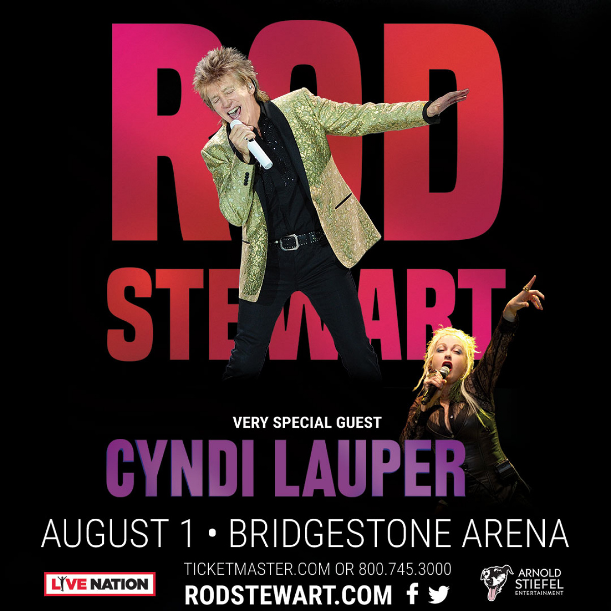 Rod Stewart with Cyndi Lauper
